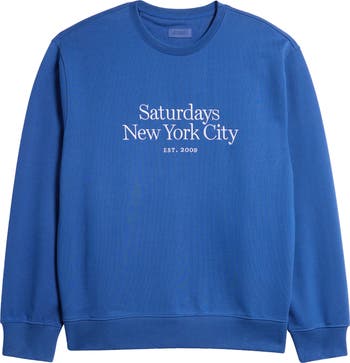 Saturdays NYC Bowery Miller Embroidered Crewneck Sweatshirt | Nordstrom