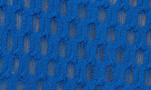 Mango Textured Elbow Sleeve Sweater In Vibrant Blue