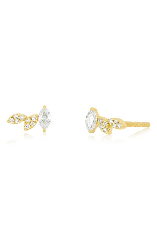 EF Collection Marquise Diamond Stud Earrings in 14K Yellow Gold at Nordstrom