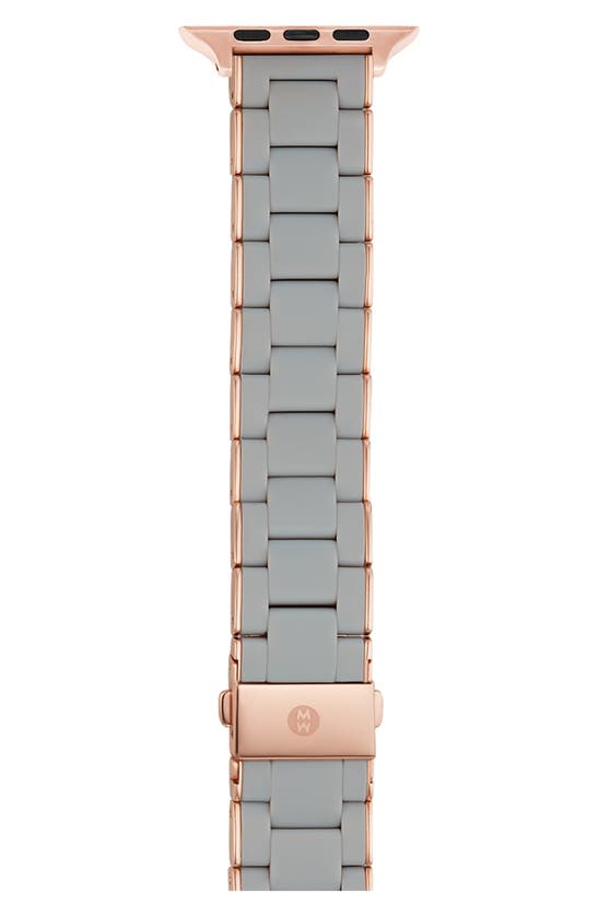 Michele Silicone 20mm Apple Watch® Watchband In Grey