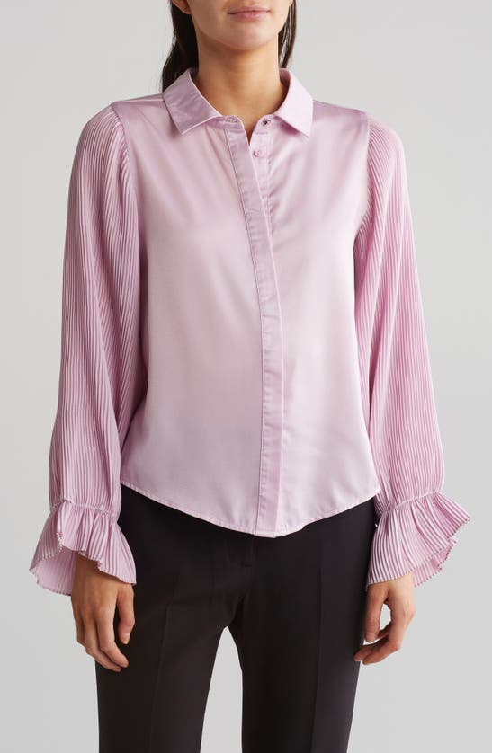 Shop Area Stars Peri Button-up Shirt In Light Purple