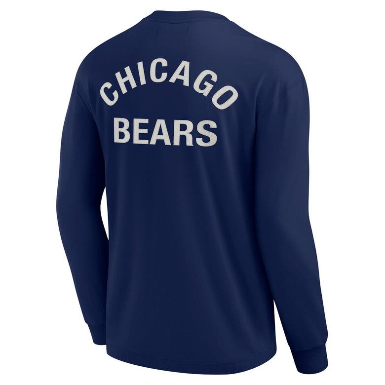 Shop Fanatics Signature Unisex  Navy Chicago Bears Elements Super Soft Long Sleeve T-shirt