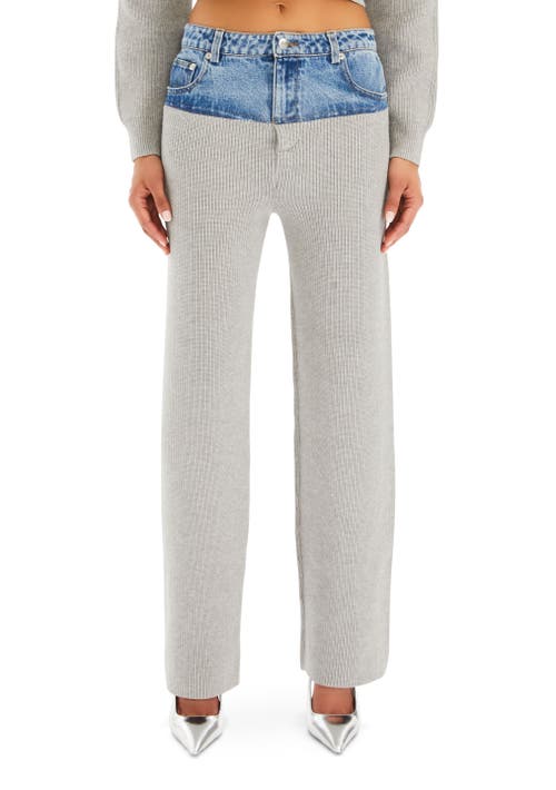 Ser.o.ya Chani Knitted Jeans In Grey/river