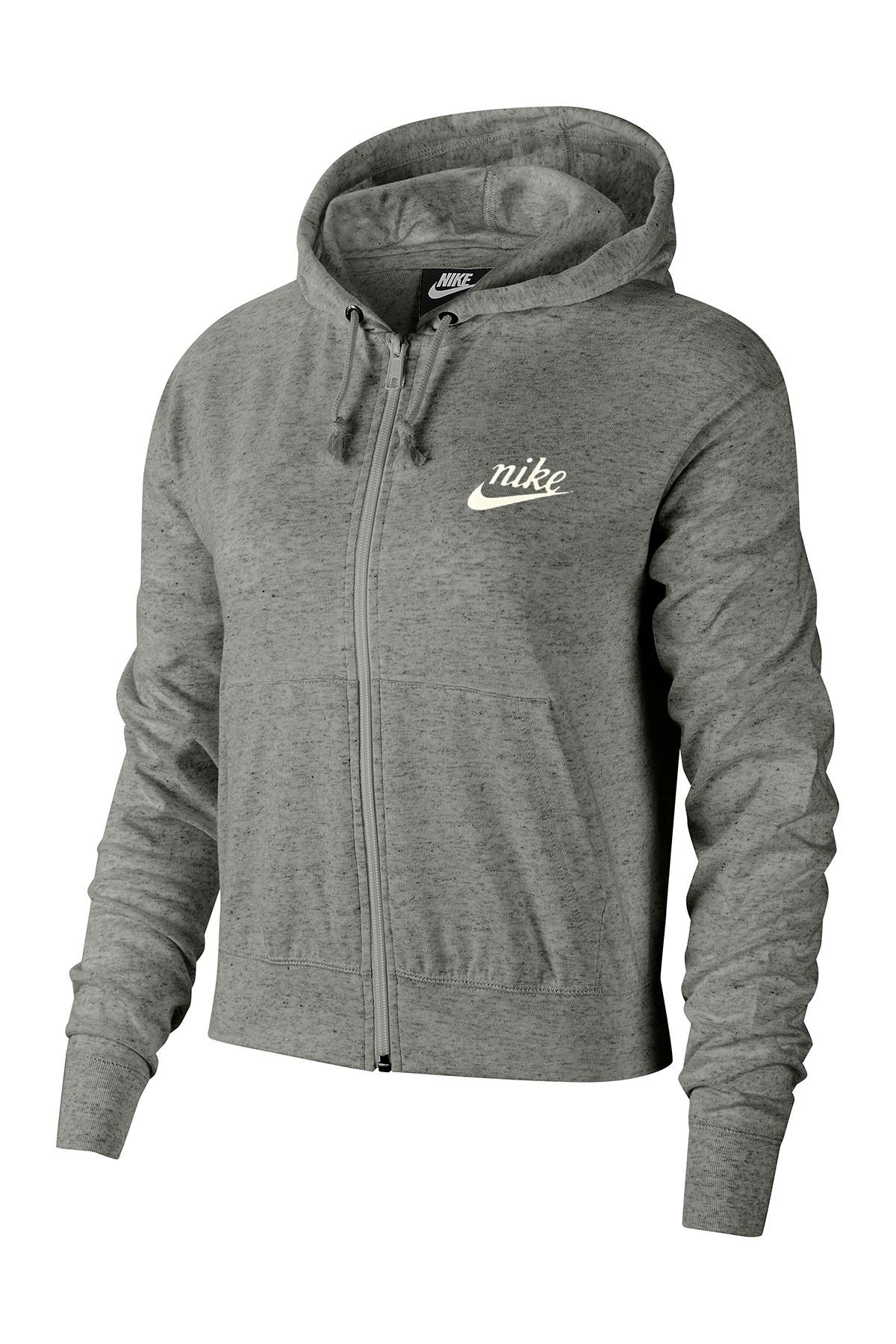 grey nike zip up hoodie womens