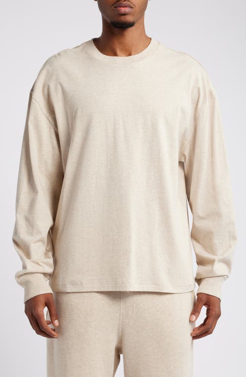 Shop Elwood Core Oversize Long Sleeve T-shirt In Oatmeal