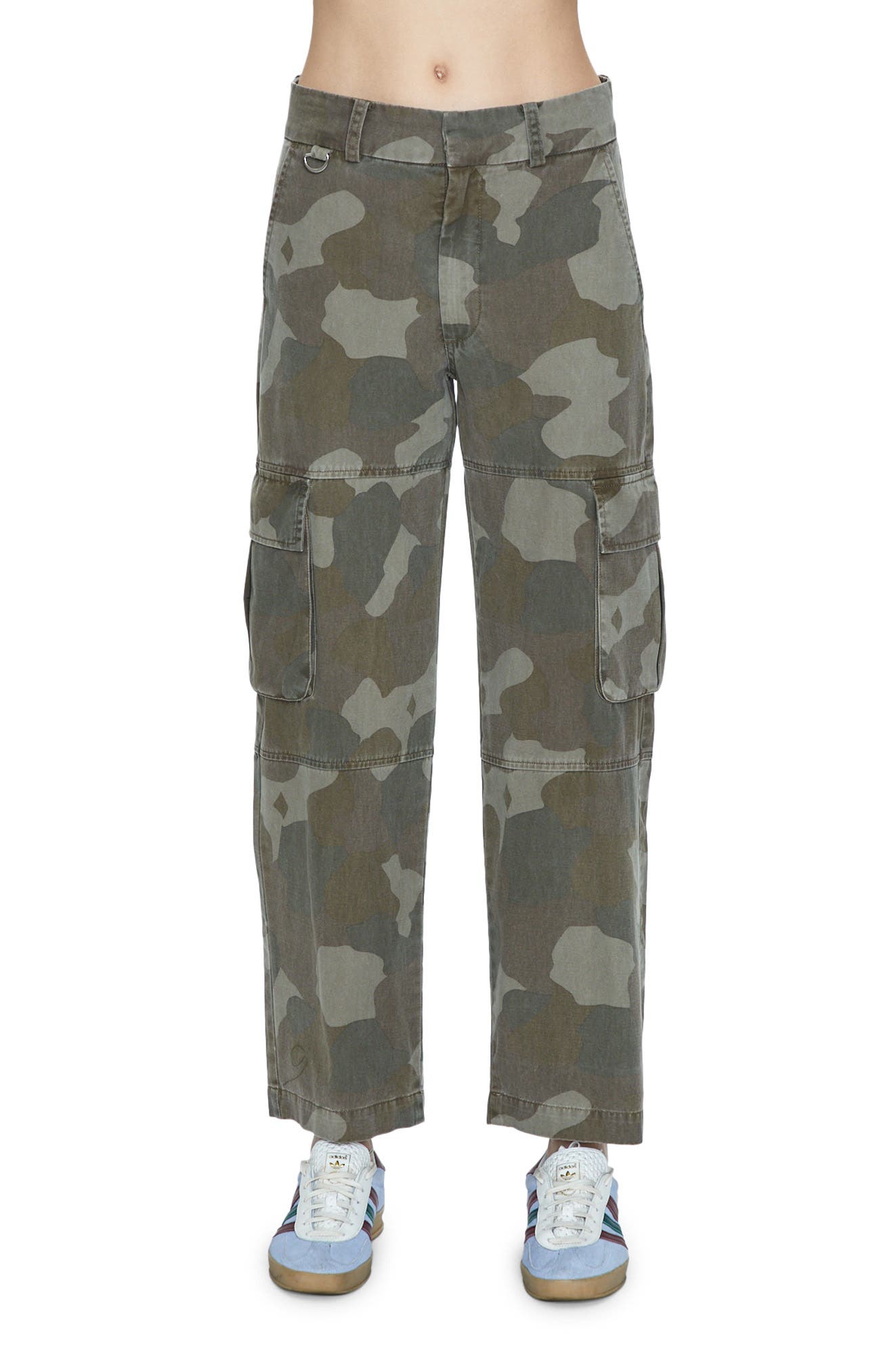 Prosperity Denim Camo Print Wide Leg Cargo Pants Nordstrom