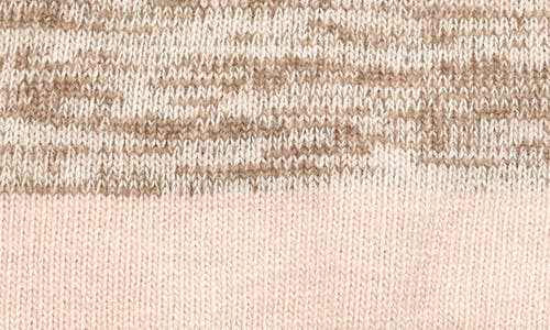 Portolano Melange Cashmere Cuff Beanie In Soft Pink Mix