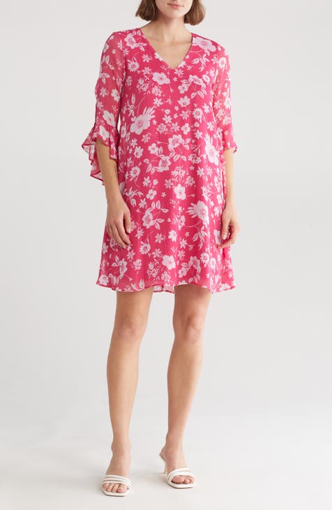 Floral Ruffle Sleeve Minidress