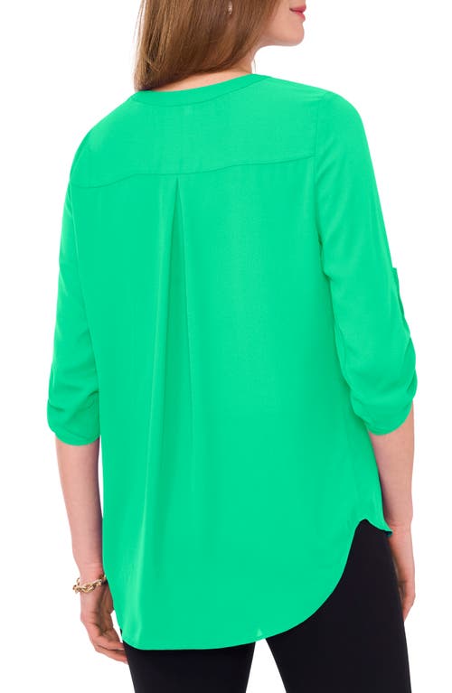 CHAUS CHAUS SPLIT NECK BLOUSE 