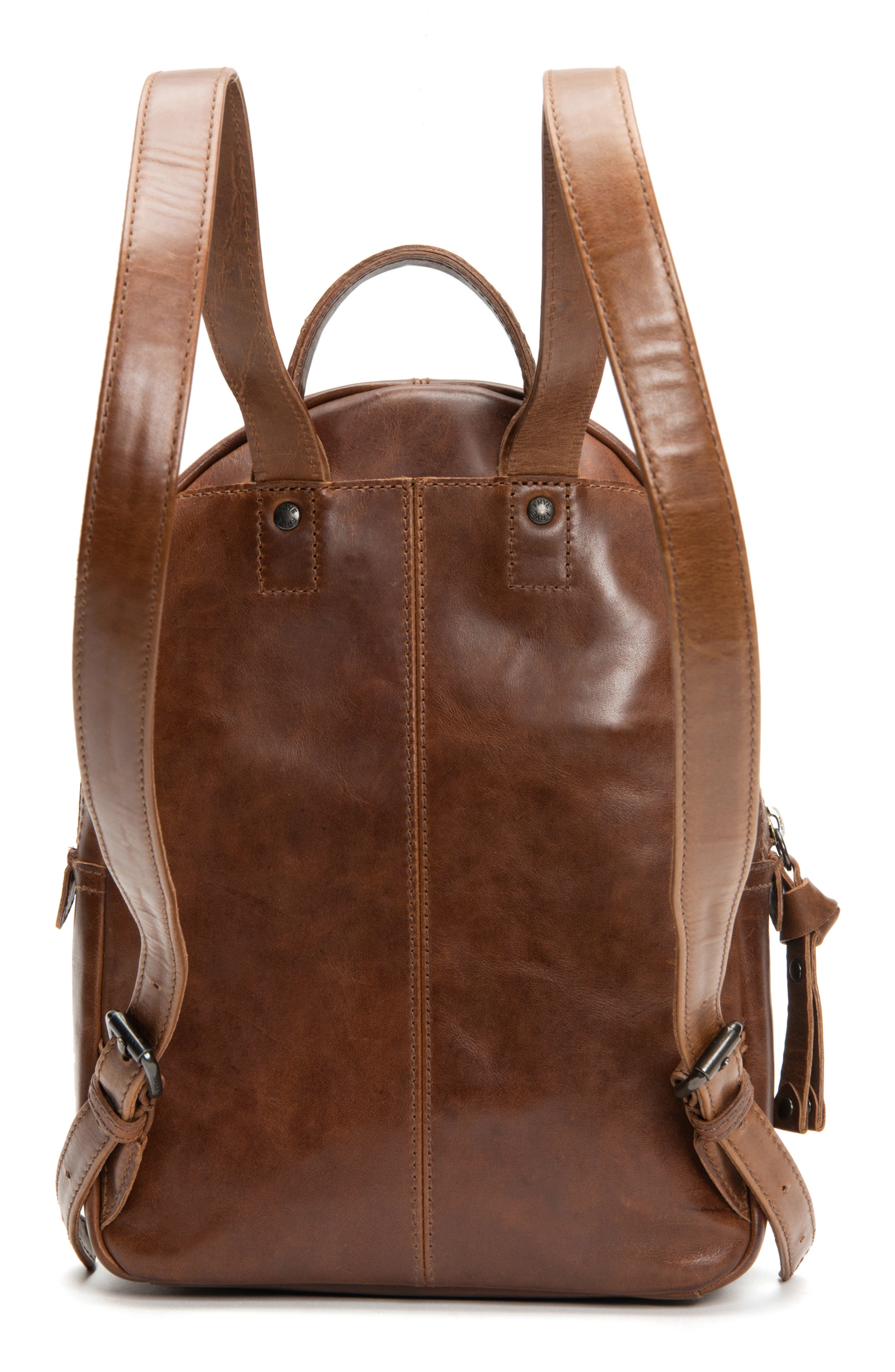 frye leather backpack purse