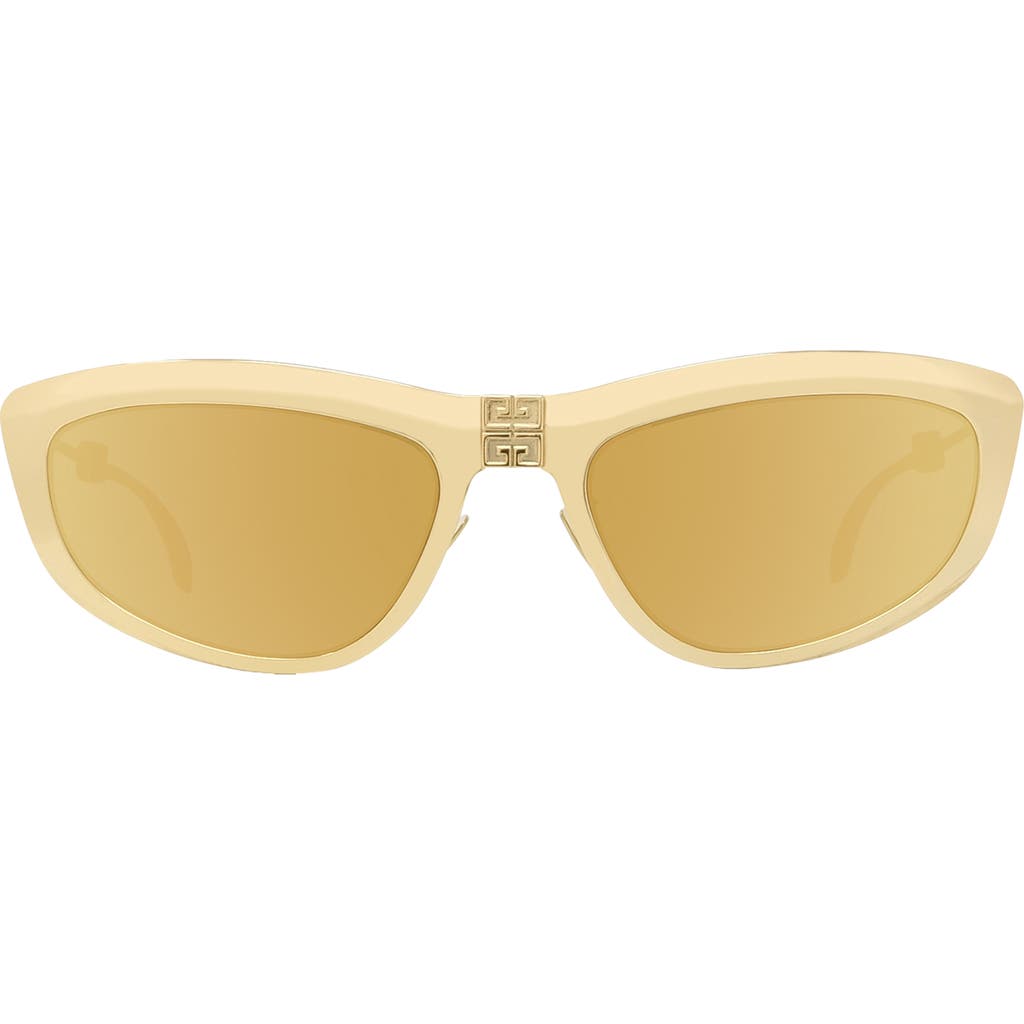 Shop Givenchy Trifold 57mm Cat Eye Sunglasses In Shiny Endura Gold/brown