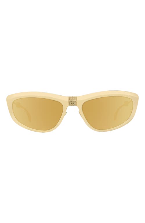 Givenchy Trifold 57mm Cat Eye Sunglasses in Shiny Endura Gold /Brown at Nordstrom