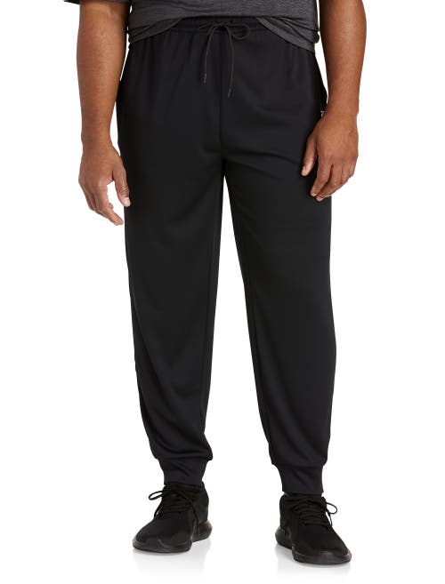 Shop Reebok Performance Double-knit Ribbed-hem Joggers In Black