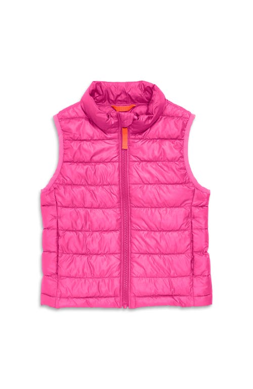 Shop Primary Kids Lightweight Puffer Vest In Fuchsia