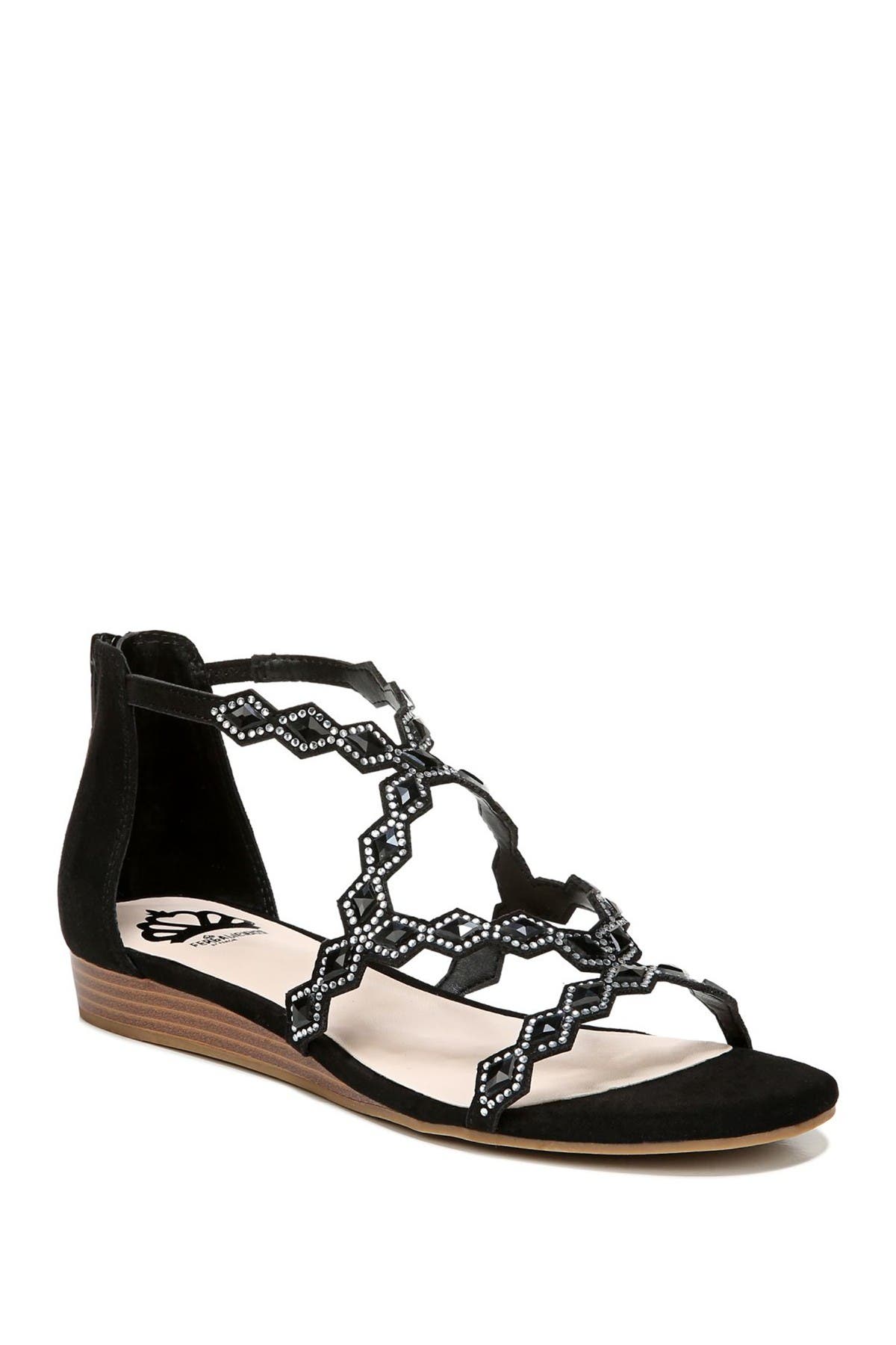grey low wedge shoes