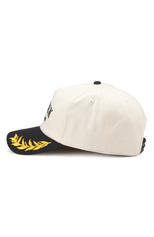 Shop American Needle Club Snapback Baseball Cap In Ivory - Black