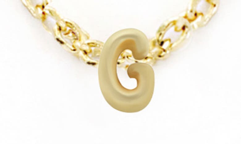 Panacea Bubble Initial Necklace In Gold-g