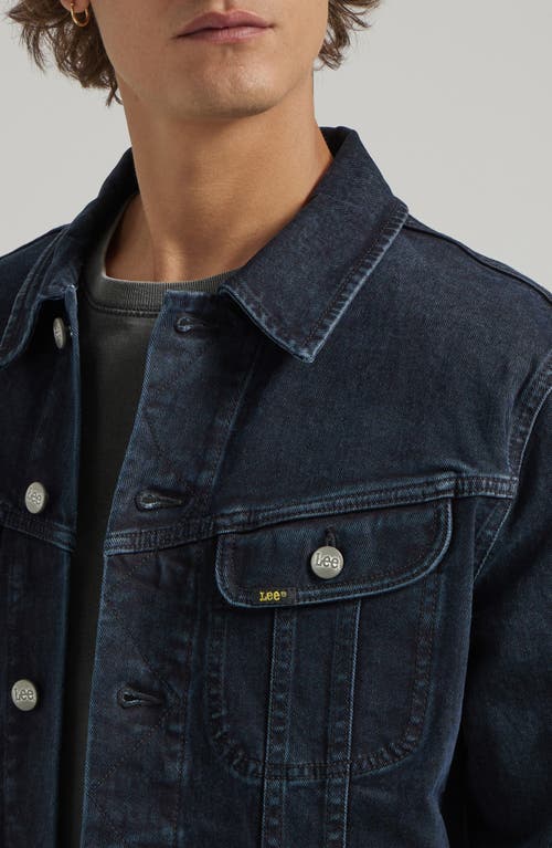 Shop Lee Rider Denim Trucker Jacket In Black And Blue