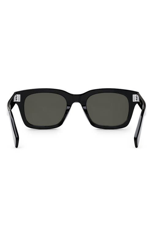 Celine Bold 3 Dots 50mm Square Sunglasses In Shiny Black/smoke