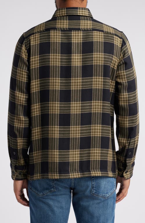 Shop Treasure & Bond Plaid Duofold Button-up Shirt In Black- Olive Sal Plaid