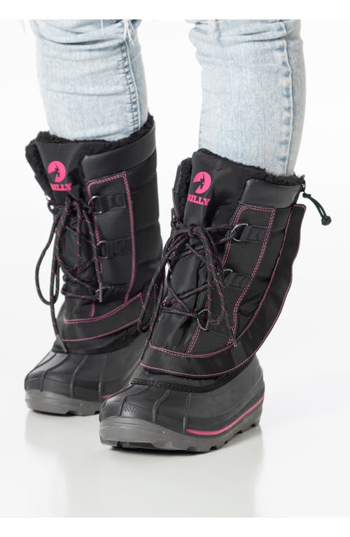 Shop Billy Footwear Kids' Ice Snow Boot Ii In Black/pink