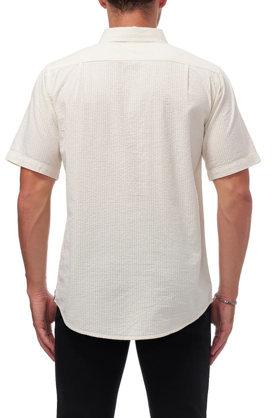 Shop Ezekiel Amped Short Sleeve Woven Shirt In Bone