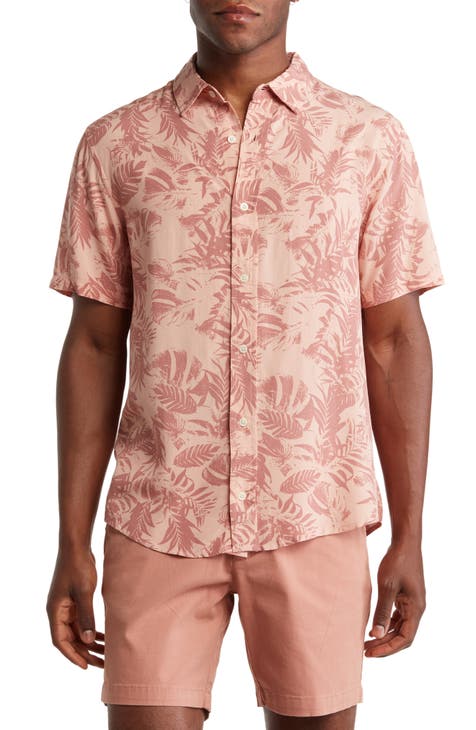 Men's Pink Pineapple Shirt Hawaiian Sets Casual Button Down Short Sleeve  Shirt XS at  Men's Clothing store