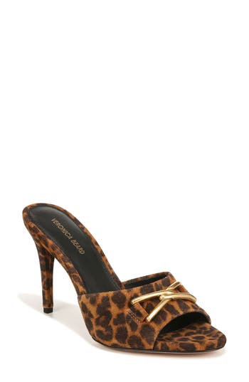 Shop Veronica Beard Mirren Slide Sandal In Caramel/black