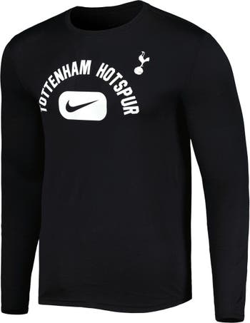 Men's Nike Black Tottenham Hotspur Lockup Legend Performance Long Sleeve T-Shirt Size: Small