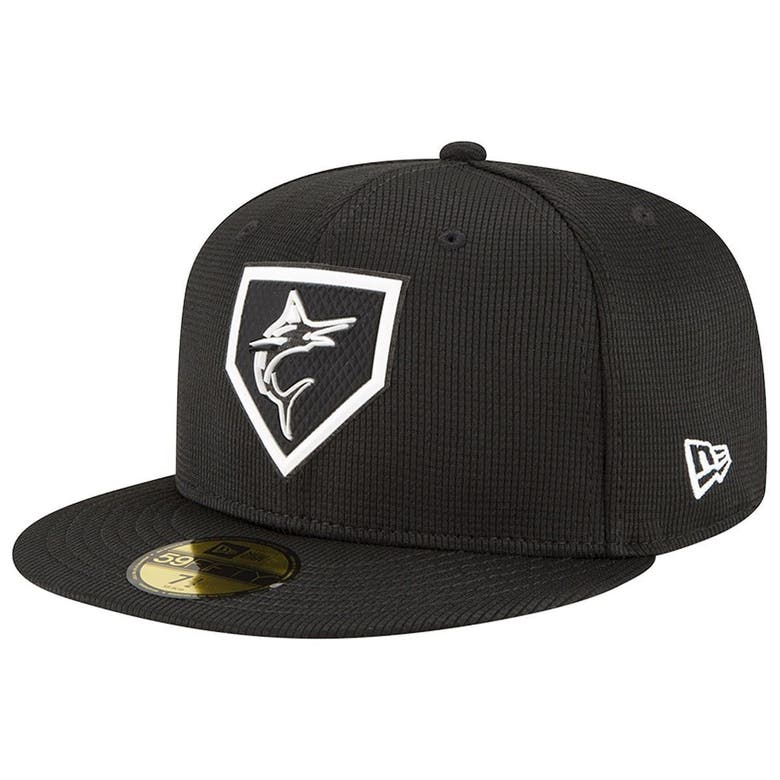New Era Black Miami Marlins 2022 Clubhouse Team 59fifty Fitted Hat ...