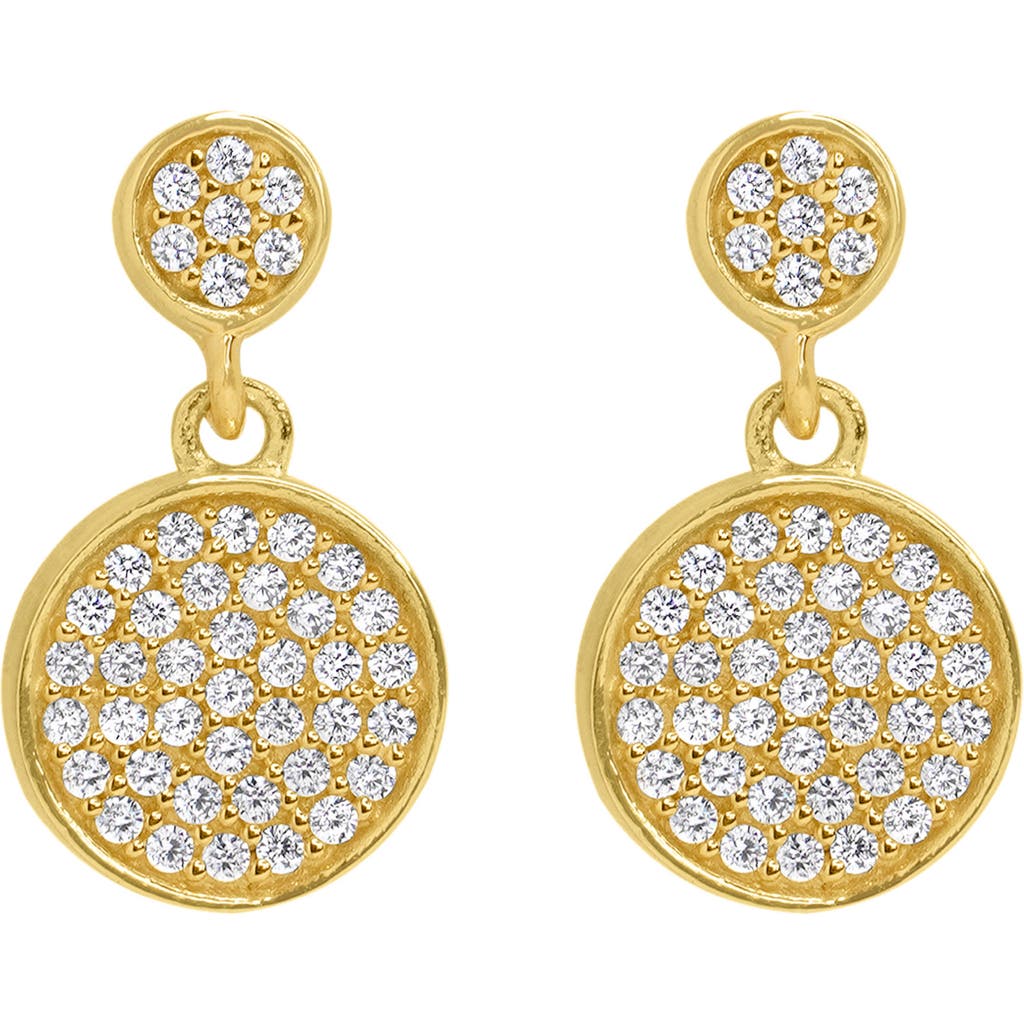 Dean Davidson Petit Pavé Droplet Stud Earrings In White Topaz/gold