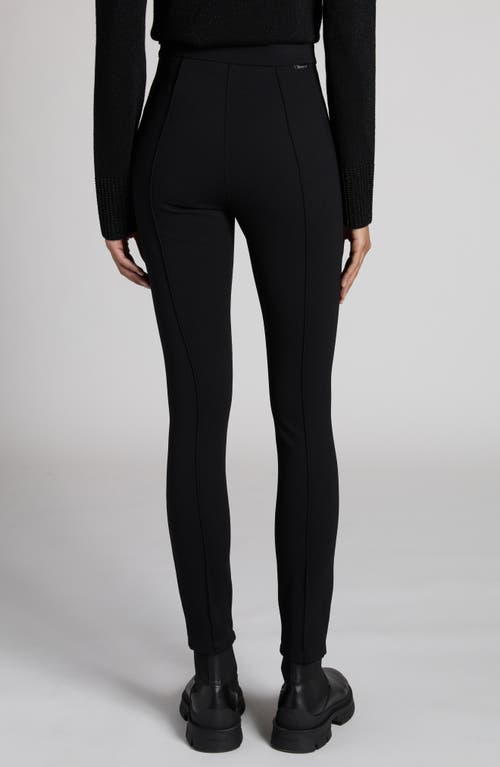 Shop Moncler Pintuck High Waist Leggings In Black