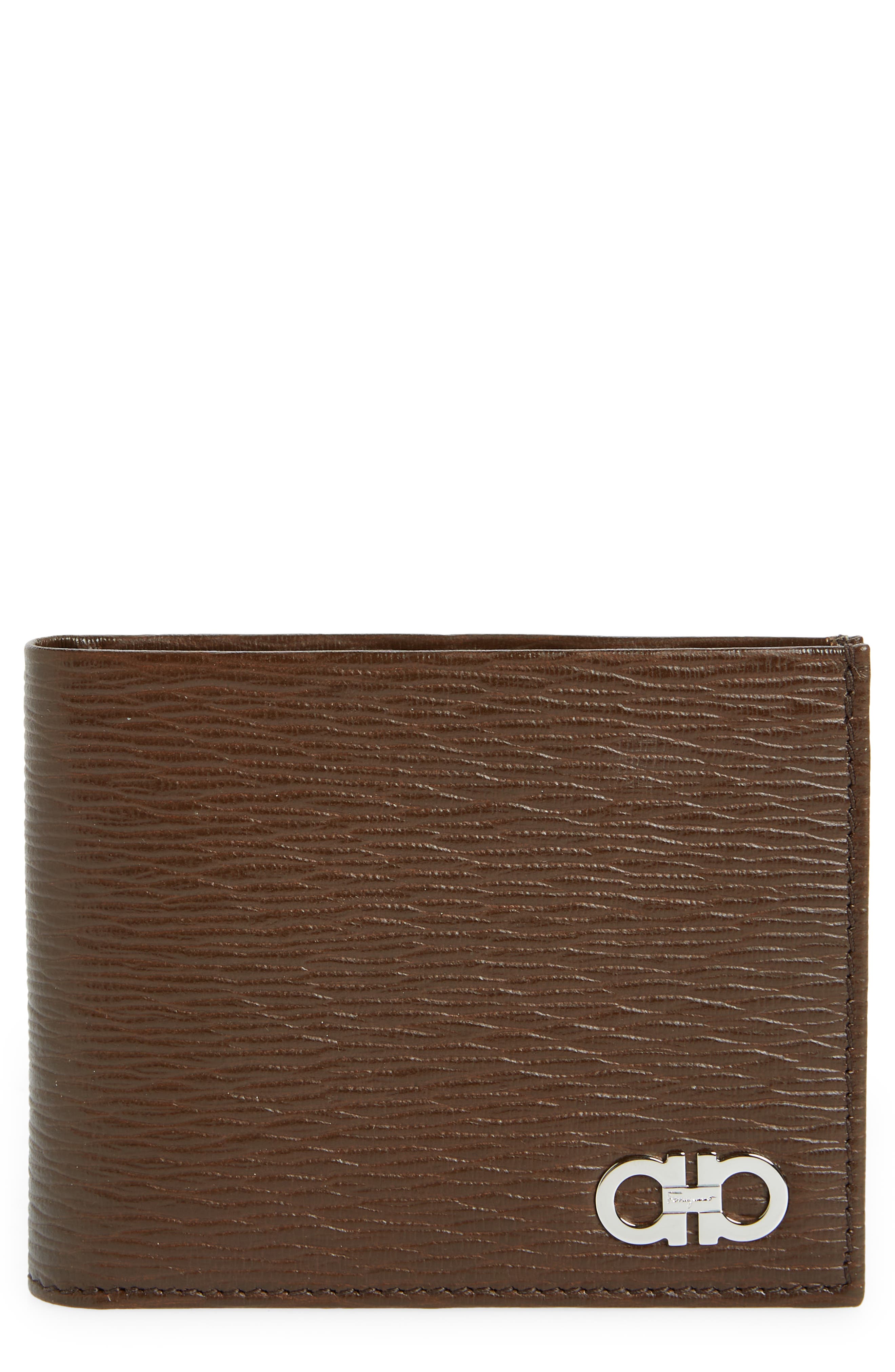 Ferragamo Gancini Bi-fold Wallet In Leather in Brown for Men Mens Accessories Wallets and cardholders 