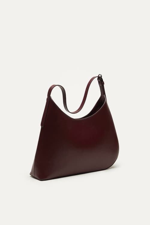 Want Les Essentiels De La Vie Want Les Essentiels Arch Smooth Leather Shoulder Bag In Dark Cherry