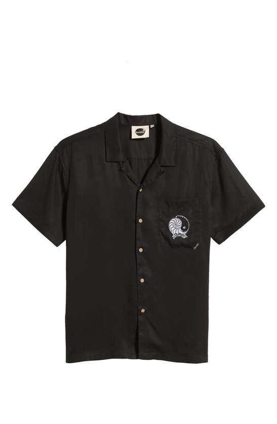 Shop Boardies Yin & Yan Short Sleeve Button-up Camp Shirt In Black