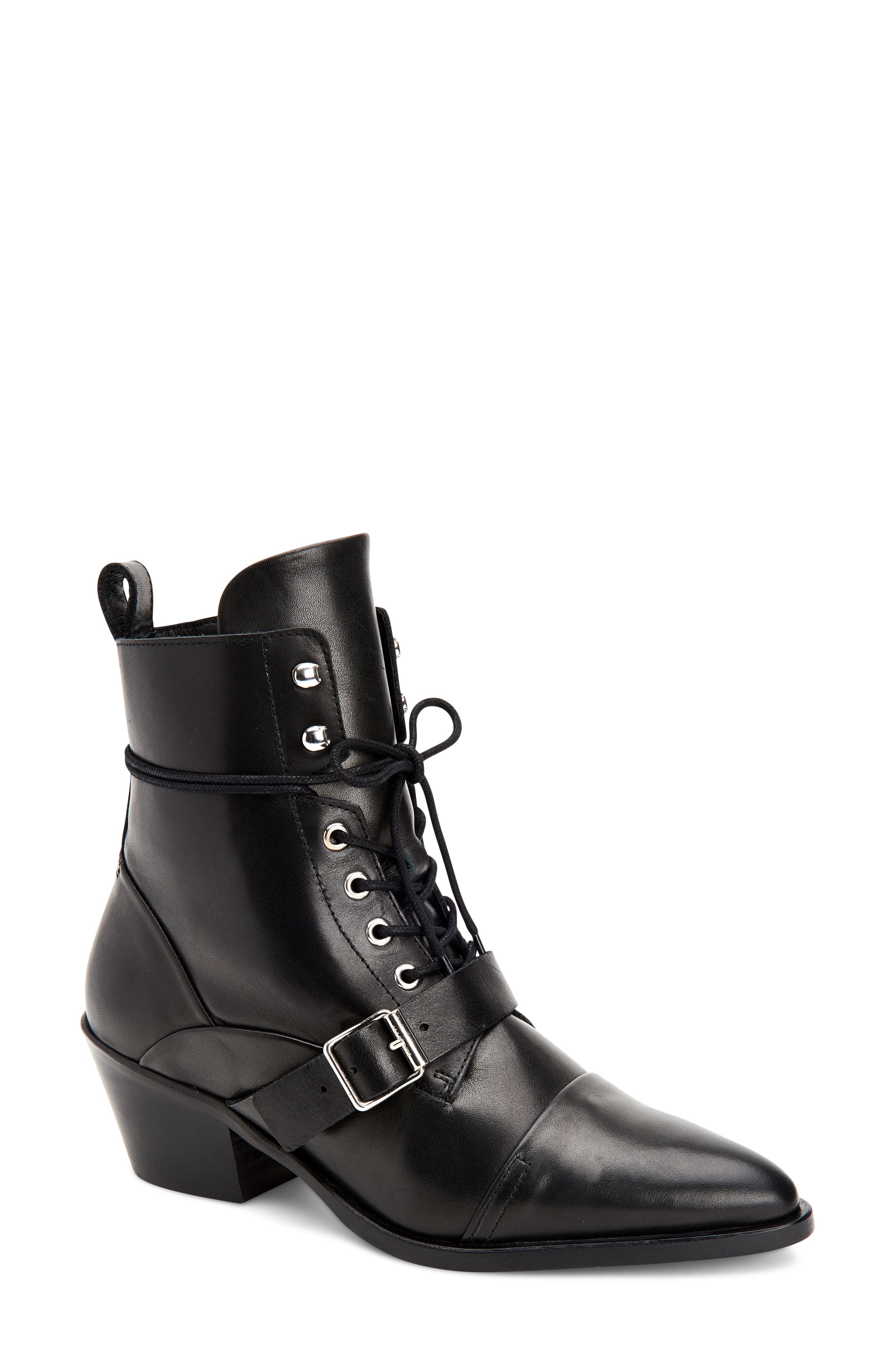 Allsaints Katy Boot In Black/ Black Leather