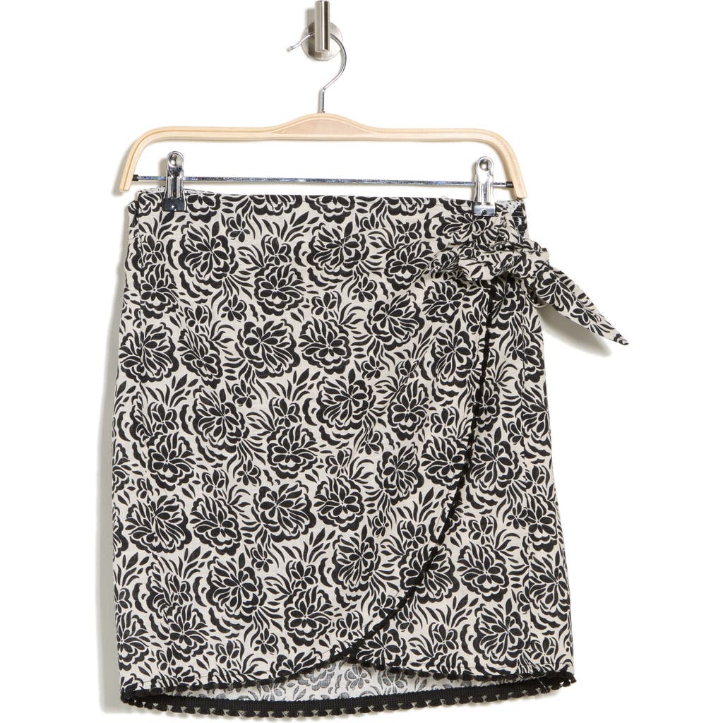 Shop Industry Republic Clothing Linen Wrap Miniskirt In Ditzy Geo Floral