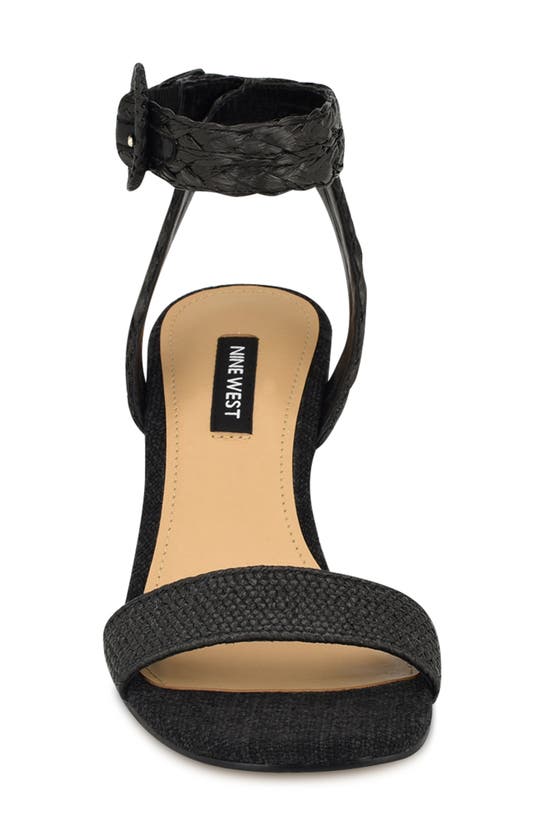 Shop Nine West Nerisa Ankle Strap Espadrille Wedge Sandal In Black