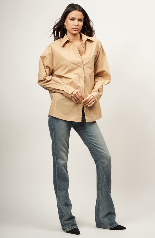 Shop Equipment Elianna Oversize Cotton Button-up Shirt In Incense