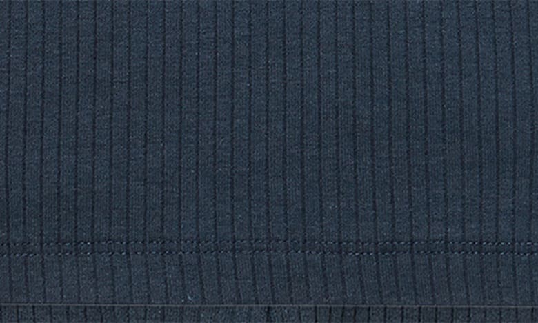Mori Rib Fitted Two-piece Pajamas In Ribbed Navy