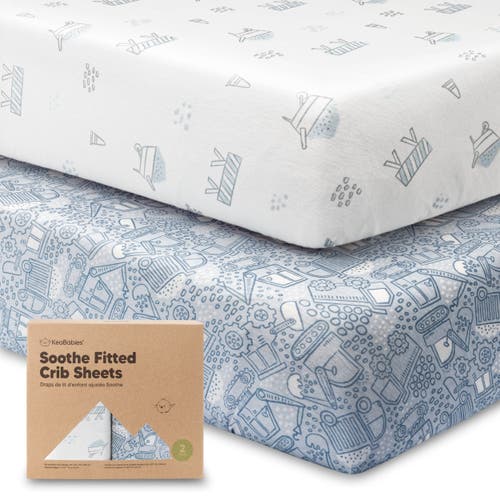 Keababies Soothe Fitted Crib Sheet In Excavation