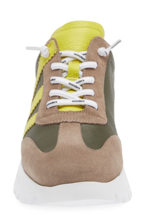 Wonders Fashion Slip-on Sneaker In Taupe/ Algae/ Cyber Combo