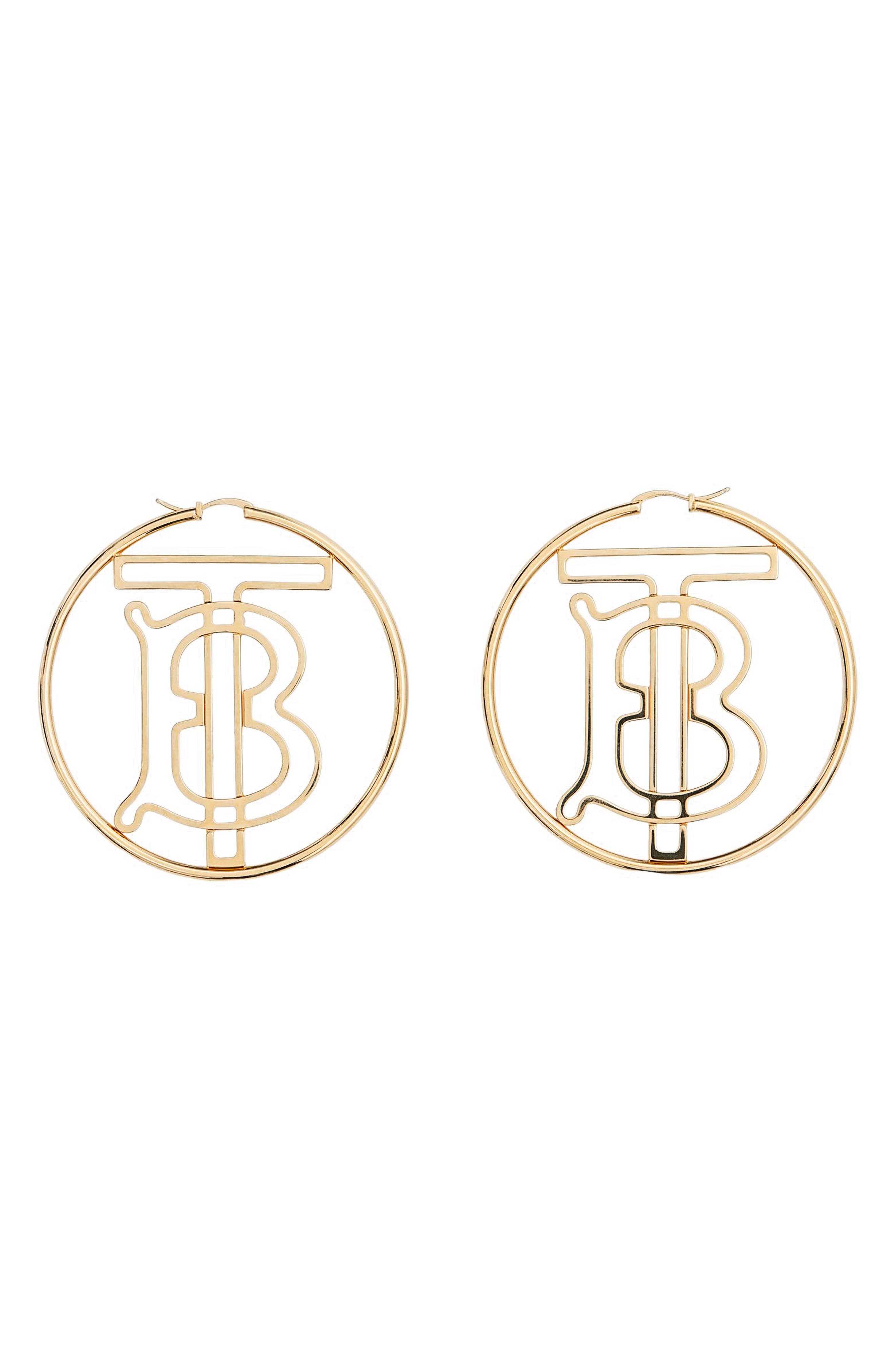 Monogram Hoop Earrings