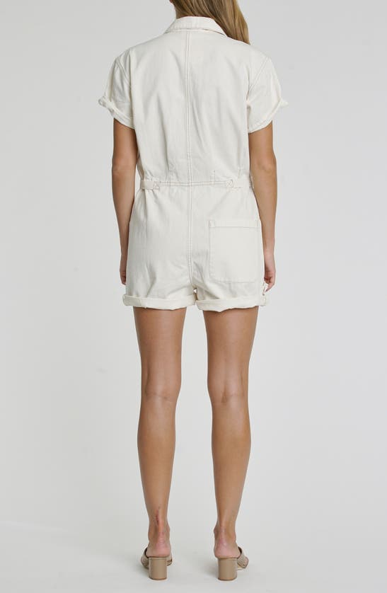 Shop Pistola Parker Cotton Romper In Ecru