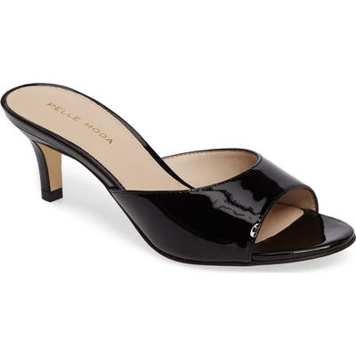 Pelle Moda Bex Kitten Heel Slide, Black