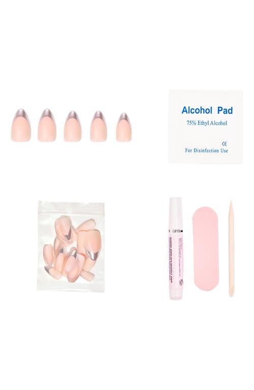 Shop Glamnetic Short Almond Press-on Nails Set In Mirror Mirror