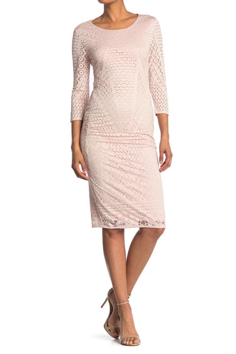 Lace Overlay Midi Dress