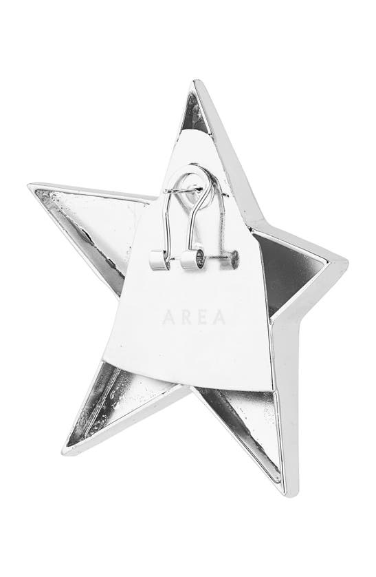 Shop Area Crystal Asymmetric Star Stud Earrings In Silver