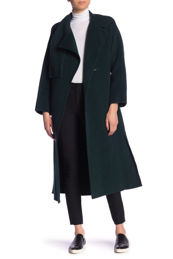 Vince Waist Belt Cozy Coat In Dk Palm ModeSens