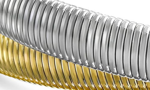 Bling Jewelry Set Of 2 Band Bracelets In Gold/silver